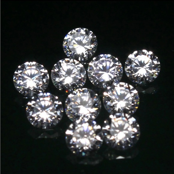 1.00 mm Round Brilliant yu Cut 10 Pcs DE Color VVS1 - Picture 3 of 7